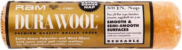 Premier Paint Roller - 3/8" Nap, 9" Wide Paint Roller Cover - Semi-Smooth Texture, Polyester - All Tool & Supply