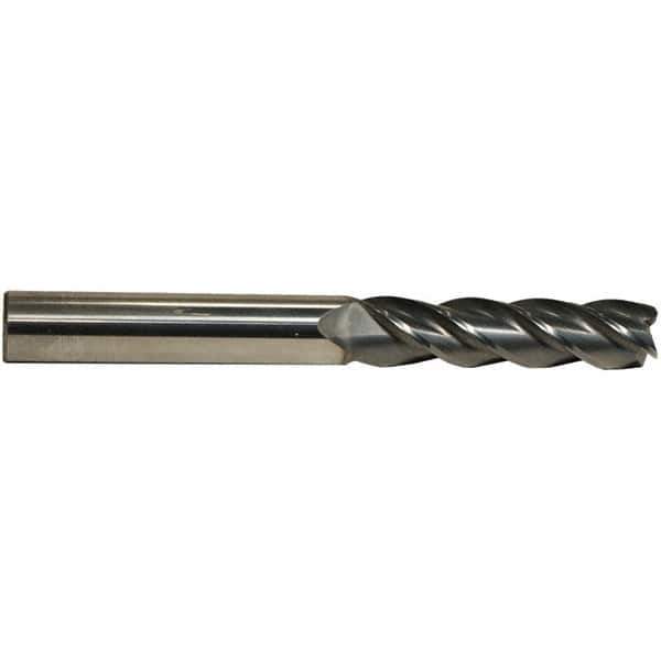 Emuge - 1/2" Diam, 2" LOC, 4 Flute Solid Carbide Roughing & Finishing End Mill - CrN Finish, 4-1/2" OAL, 1/2" Shank Diam, Cylindrical Shank, 38° Helix, Centercutting, Stub Length - All Tool & Supply