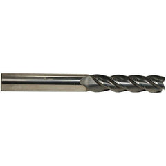 Emuge - 1/2" Diam, 2" LOC, 4 Flute Solid Carbide Roughing & Finishing End Mill - CrN Finish, 4-1/2" OAL, 1/2" Shank Diam, Cylindrical Shank, 38° Helix, Centercutting, Stub Length - All Tool & Supply