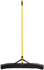 Rubbermaid - 36" Medium Duty Synthetic Push Broom - 3" Bristle Length, Foam Block, Threaded Handle Connection, Handle Included - All Tool & Supply