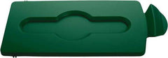 Rubbermaid - Rectangle Lid for Use with 23 Gal Rectangular Recycle Containers - Green, Polypropylene, For Slim Jim Trash Cans - All Tool & Supply