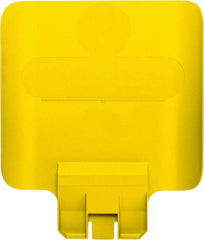 Rubbermaid - Square Lid for Use with 23 Gal Rectangular Recycle Containers - Yellow, Polypropylene, For Slim Jim Trash Cans - All Tool & Supply