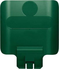 Rubbermaid - Square Lid for Use with 23 Gal Rectangular Recycle Containers - Green, Polypropylene, For Slim Jim Trash Cans - All Tool & Supply