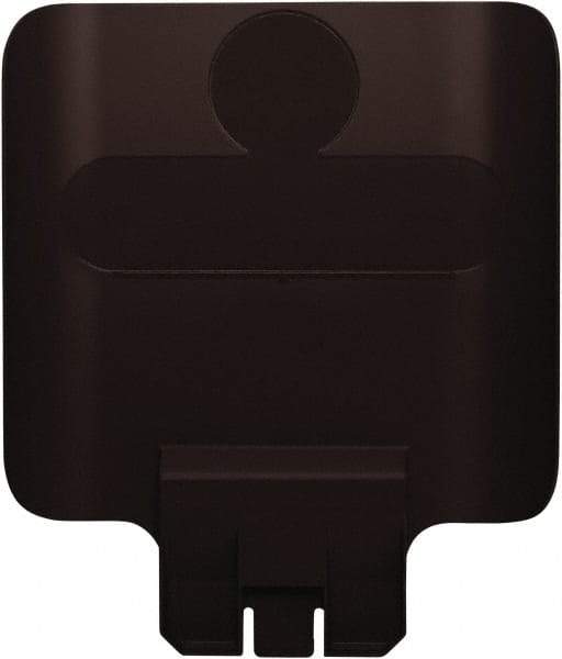 Rubbermaid - Square Lid for Use with 23 Gal Rectangular Recycle Containers - Brown, Polypropylene, For Slim Jim Trash Cans - All Tool & Supply