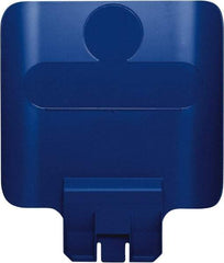 Rubbermaid - Square Lid for Use with 23 Gal Rectangular Recycle Containers - Blue, Polypropylene, For Slim Jim Trash Cans - All Tool & Supply