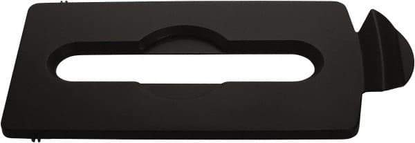 Rubbermaid - Rectangle Lid for Use with 23 Gal Rectangular Recycle Containers - Black, Polypropylene, For Slim Jim Trash Cans - All Tool & Supply