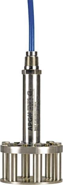 Made in USA - 15 Max psi, 1/2\x94 NPT (Male) Connection Submersible Pressure Transducer - mA Output Signal, 1/2" Thread, 0 - 130°F, 28 Volts - All Tool & Supply