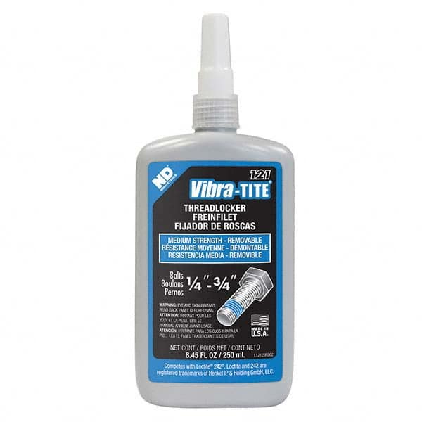 Vibra-Tite - 250 mL Bottle, Blue, Medium Strength Threadlocker - All Tool & Supply