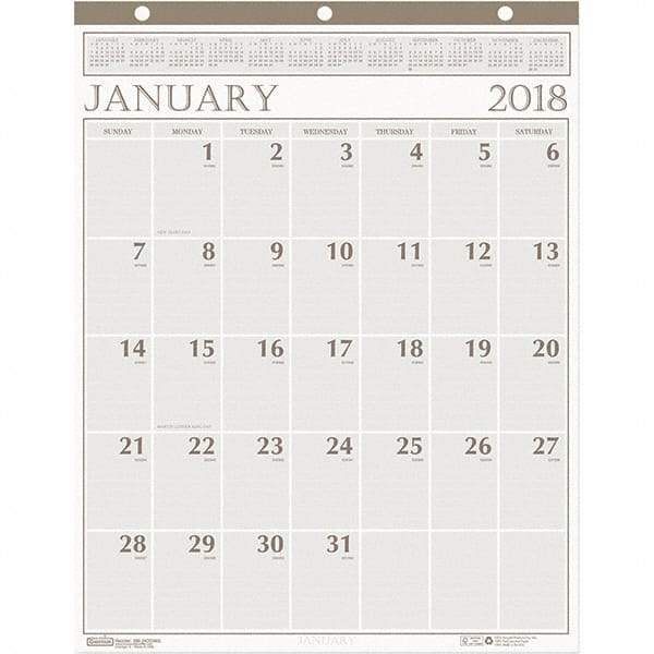 House of Doolittle - 12 Sheet, 20 x 26", Wall Calendar - Beige - All Tool & Supply