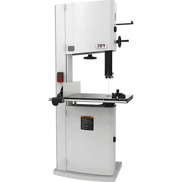 Jet - 18" Throat Capacity, Step Pulley Vertical Bandsaw - 2,300/3,800 SFPM, 3 hp, Single Phase - All Tool & Supply