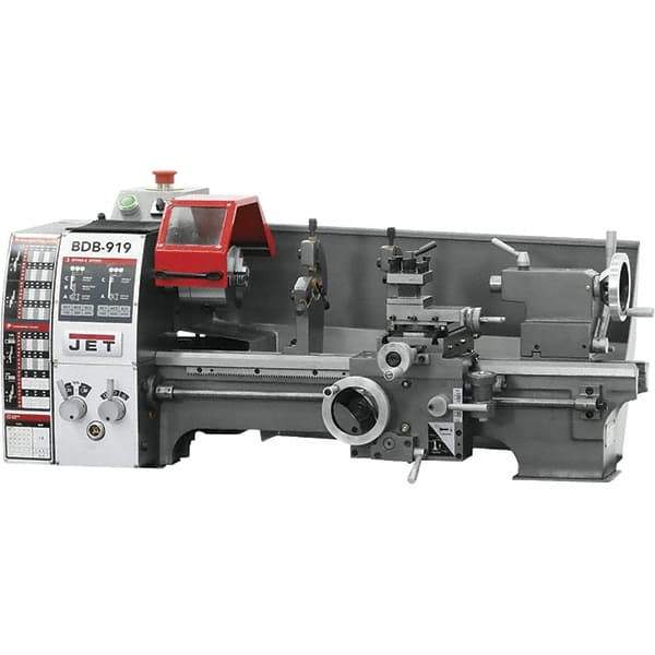 Jet - 8-3/4" Swing, 18" Between Centers, 115 Volt, Single Phase Bench Lathe - 3MT Taper, 3/4 hp, 130 to 2,000 RPM, 3/4" Bore Diam, 20" Deep x 30" High x 40" Long - All Tool & Supply