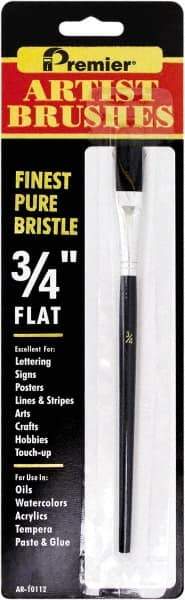 Premier Paint Roller - 3/4" Bristle Artist's Paint Brush - 3/4" Wide, 7/8" Bristle Length, 5" Wood Handle - All Tool & Supply