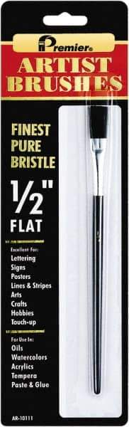 Premier Paint Roller - 1/2" Bristle Artist's Paint Brush - 1/2" Wide, 7/8" Bristle Length, 5" Wood Handle - All Tool & Supply