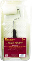 Premier Paint Roller - 14-3/4" Long, 1/4" Nap, Wall Paint Roller Set - 7-1/2" Wide, Steel Frame, Includes Paint Tray, Roller Cover & Frame - All Tool & Supply