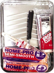 Premier Paint Roller - 3/8" Nap, Wall Paint Roller Set - 10" Wide, Steel Frame, Includes Paint Tray, Roller Cover & Frame - All Tool & Supply