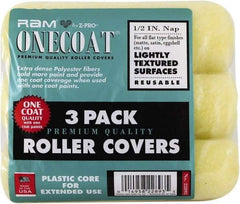 Premier Paint Roller - 1/2" Nap, 9" Wide Paint Mini Roller Covers - Semi-Rough Texture, Polyester - All Tool & Supply