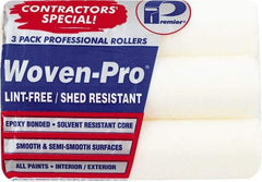 Premier Paint Roller - 3/8" Nap, 9" Wide Paint Roller Cover - Semi-Smooth Texture, Woven & Polyester - All Tool & Supply