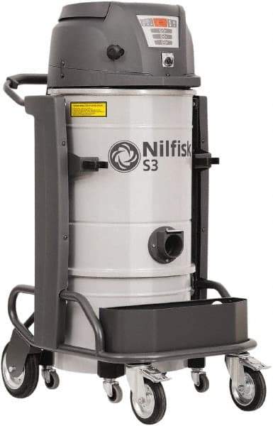 Nilfisk - 13 Gal, Steel Tank, Dry, Industrial Vacuum - 3.22 hp, 15.8 Amps - All Tool & Supply