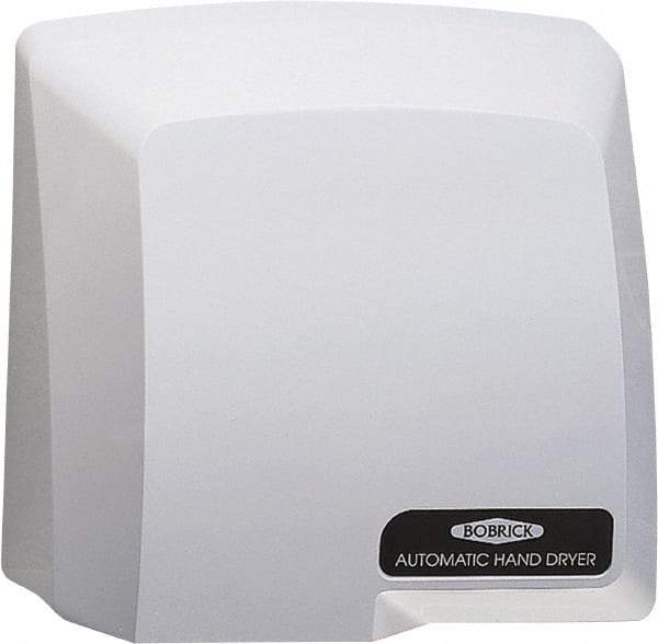 Bobrick - 1725 Watt Gray Finish Electric Hand Dryer - 115 Volts, 13 Amps, 9-5/8" Wide x 11.13" High x 5-7/16" Deep - All Tool & Supply