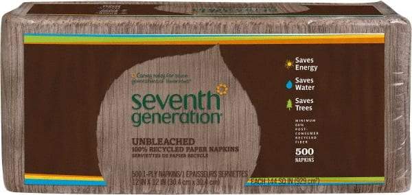 Seventh Generation - 12" Long x 12" Wide, Paper Napkins - 1 Ply, Brown - All Tool & Supply