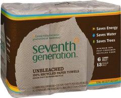 Seventh Generation - Perforated Roll of 2 Ply Brown Paper Towels - 11" Wide, No Added Dyes or Fragrances, Unbleached, 100% Recycled - All Tool & Supply