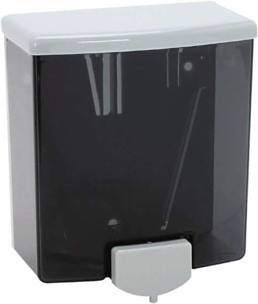 Bobrick - 40 oz Liquid Hand Soap Dispenser - Plastic, Wall Mounted, Black & Gray - All Tool & Supply