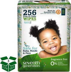 Seventh Generation - Pre-Moistened Baby Wipes - Refill, 7" x 7" Sheet Size, White - All Tool & Supply