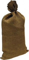 Made in USA - 14" Long x 26" High Sand Bag - Olive Green Burlap, For Spill Containment - All Tool & Supply