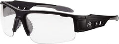 Ergodyne - Clear Lenses, Framed Safety Glasses - Anti-Fog, Matte Black Frame, Size Universal, Wrap Around - All Tool & Supply