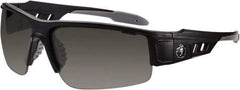 Ergodyne - Smoke Lenses, Framed Safety Glasses - Anti-Fog, Matte Black Frame, Size Universal, Wrap Around - All Tool & Supply