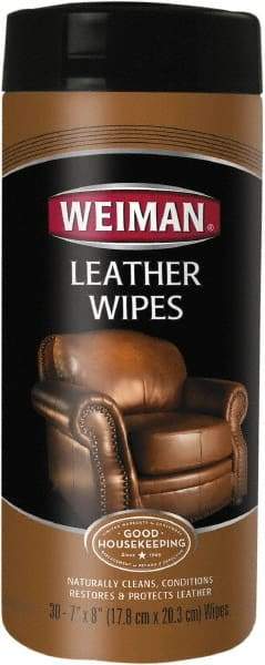 Weiman - Wipes Leather Cleaner - Unscented, Canister Container - All Tool & Supply