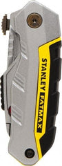 Stanley - 2-7/16" Blade, 8" OAL, Straight Pocket Knife - 4-3/4" Closed Length, Steel, 3 Blades, 1 Edge - All Tool & Supply