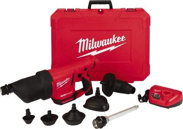 Milwaukee Tool - 12V Lithium-Ion Battery Battery Drain Cleaning Machine - For 1" to 4" Pipe - All Tool & Supply