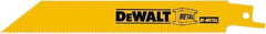 DeWALT - 12" Long x 3/4" Thick, Bi-Metal Reciprocating Saw Blade - Straight Profile, 18 TPI, Toothed Edge, Tang Shank - All Tool & Supply