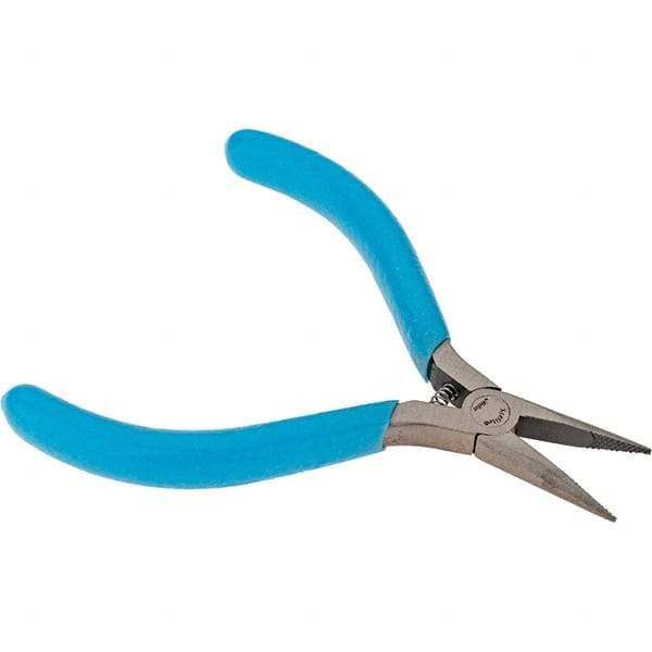 Xcelite - 13/16" Jaw Length x 3/8" Jaw Width, Long Nose Comfort Grip Pliers - Serrated Jaw, Bi-Material Cushion Handle - All Tool & Supply