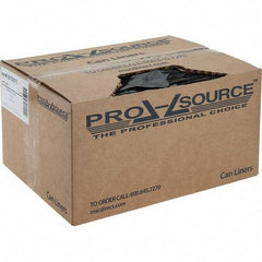 PRO-SOURCE - 1 mil Thick, Heavy-Duty Trash Bags - Linear Low-Density Polyethylene (LLDPE), Flat Pack Dispenser, 15" Wide x 23" High, Black - All Tool & Supply