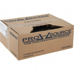 PRO-SOURCE - 1 mil Thick, Heavy-Duty Trash Bags - Linear Low-Density Polyethylene (LLDPE), Flat Pack Dispenser, 40" Wide x 46" High, Black - All Tool & Supply