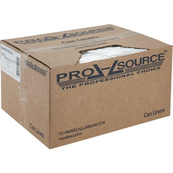 PRO-SOURCE - 1 mil Thick, Heavy-Duty Trash Bags - Linear Low-Density Polyethylene (LLDPE), Flat Pack Dispenser, 12" Wide x 35" High, Clear - All Tool & Supply