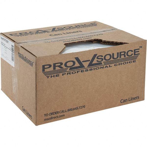 PRO-SOURCE - 4 mil Thick, Heavy-Duty Trash Bags - Linear Low-Density Polyethylene (LLDPE), Flat Pack Dispenser, 24" Wide x 42" High, Clear - All Tool & Supply