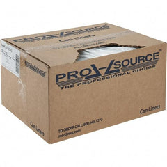 PRO-SOURCE - 1 mil Thick, Heavy-Duty Trash Bags - Linear Low-Density Polyethylene (LLDPE), Flat Pack Dispenser, 15" Wide x 23" High, Clear - All Tool & Supply