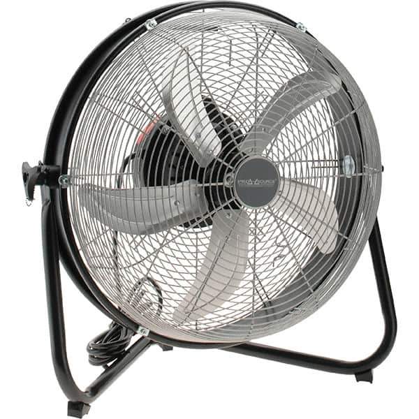 PRO-SOURCE - 18" Blade, 5/64 hp, 1,550, 2,000 & 2,680 CFM, Oscillating Industrial Circulation Fan - Floor Stand, 120 Volts, 3 Speed - All Tool & Supply