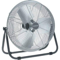 PRO-SOURCE - 18" Blade, 1/8 hp, 3,500, 4,800 & 5,750 CFM, Low Floor Stand Industrial Circulation Fan - Floor Stand, 120 Volts, 2.2 Amps, 3 Speed - All Tool & Supply