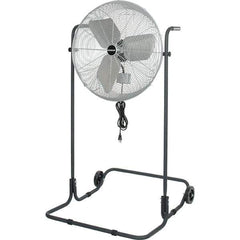 PRO-SOURCE - 24" Blade, 1/8 hp, 2,220 CFM, High Floor Stand Industrial Circulation Fan - Floor Stand, 115 Volts, 2.4 Amps, 3 Speed - All Tool & Supply