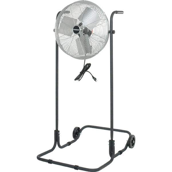 PRO-SOURCE - 18" Blade, 1/8 hp, 5,750 CFM, High Floor Stand Industrial Circulation Fan - Floor Stand, 2.2 Amps, 3 Speed - All Tool & Supply