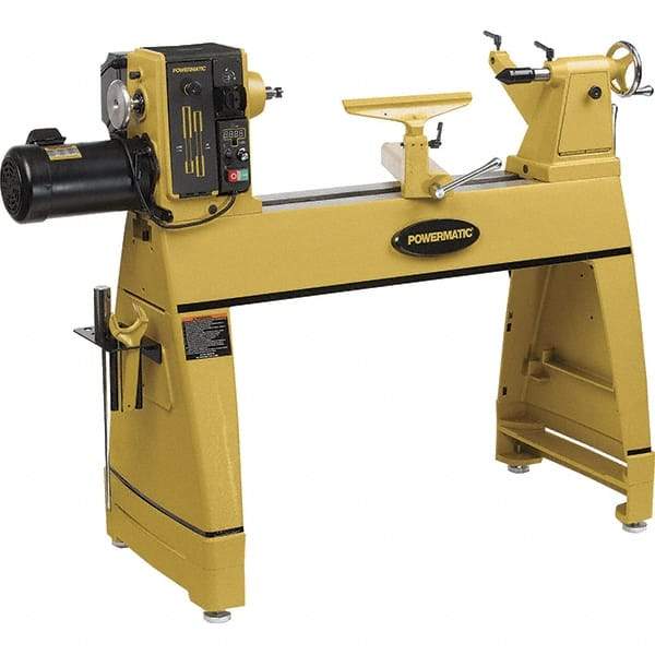 Powermatic - 20" Swing, 36" Between Centers, 220 Volt, Triple Phase Toolroom Lathe - 2MT Taper, 2 hp, 15 to 3,200 RPM, 5/8" Bore Diam, 36-1/2" Deep x 47" High x 81" Long - All Tool & Supply