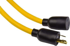 Southwire - 50', 12/3 Gauge/Conductors, Yellow Industrial Extension Cord - 3 Receptacles, 20 Amps, 125 VAC, UL SJTW, NEMA 5-15P - All Tool & Supply