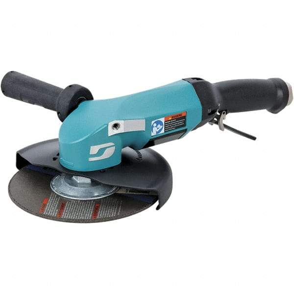 Dynabrade - 7" Wheel Diam, 8,500 RPM, Pneumatic Angle & Disc Grinder - 5/8-11 Spindle, 115 CFM, Adjustable Exhaust - All Tool & Supply