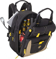 CLC - 36 Pocket Black & Khaki Polyester Backpack Tool Bag - 13" Wide x 10-1/4" Deep x 17" High - All Tool & Supply