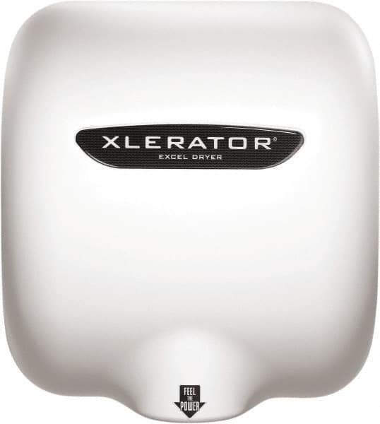 Excel Dryer - 1450 Watt White Finish Electric Hand Dryer - 110/120 Volts, 12.2 Amps, 11-3/4" Wide x 12-11/16" High x 6-11/16" Deep - All Tool & Supply