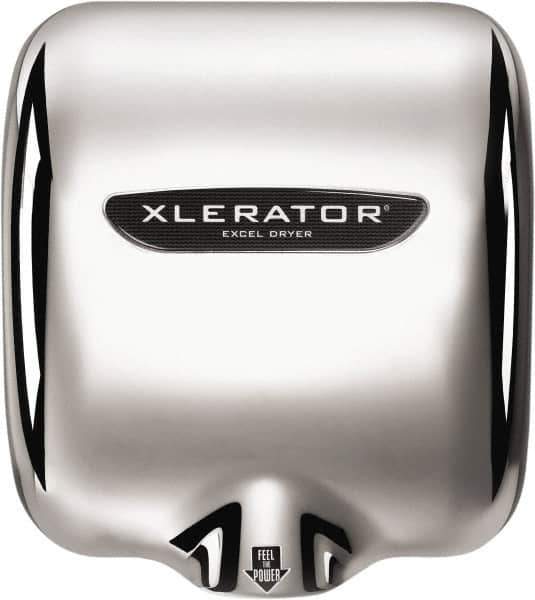 Excel Dryer - 1450 Watt Silver Finish Electric Hand Dryer - 110/120 Volts, 12.2 Amps, 11-3/4" Wide x 12-11/16" High x 6-11/16" Deep - All Tool & Supply